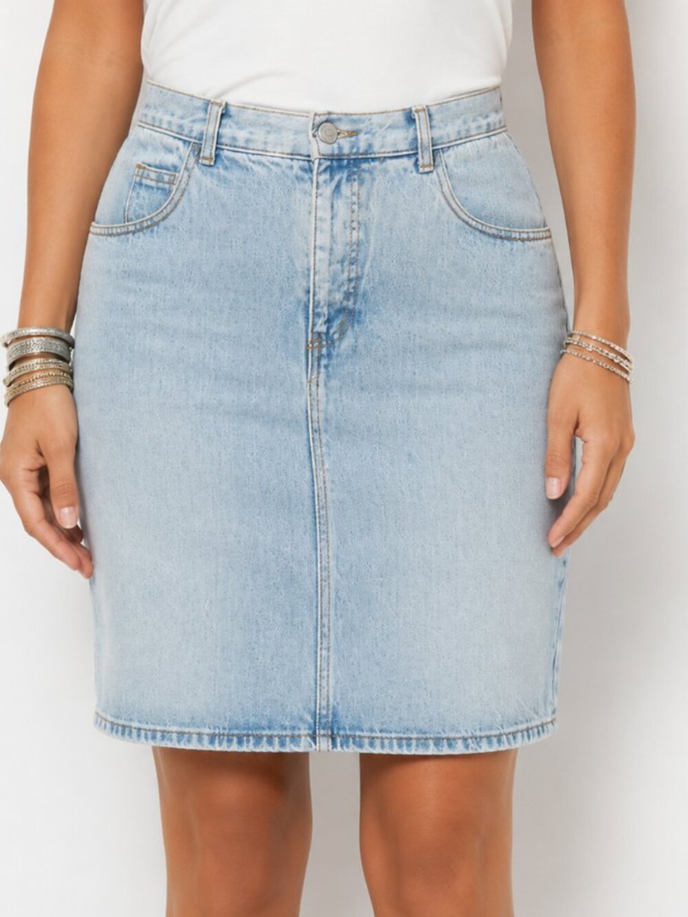 Vintage 1980s Denim Pencil Skirt by GUESS - A George's Marciano Design